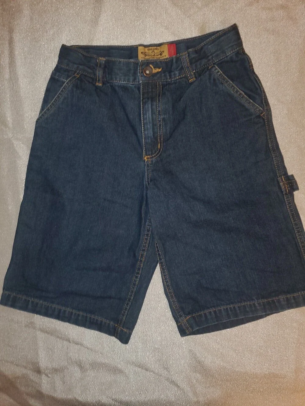 OLD NAVY BOYS YOUTH BLUE JEAN CARPENTER SHORTS SIZE 12